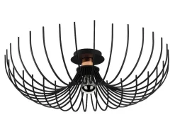 Vente-unique Plafondlamp-Plafondlamp Aspendos - D.56 X H. 16 Cm - Zwart