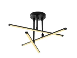 OZAIA Plafondlamp-Plafondlamp Met Ledverlichting Van Metaal - L51 X H26 Cm - Zwart - Heras