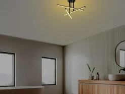 OZAIA Plafondlamp-Plafondlamp Met Ledverlichting Van Metaal - L51 X H26 Cm - Zwart - Heras