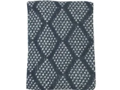 OZAIA Huistextiel-Plaid Oyace - Acryl En Wol - 130 X 170 Cm - Ivoor En Blauw