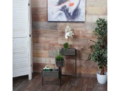 Vente-unique Tuinopslag-Plantenrek Staand Rek, Grijsbruin