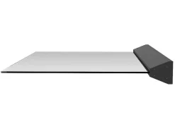 Vente-unique Luifel En Afdak-Platte Deurluifel Van Aluminium 140 X 90 Cm Met Ledverlichting - Luxama