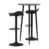 Vente-unique Barmeubel-Plaza Barmeubelset Bartafel Zwart En 2 Adesto Barstoelen Zwart.