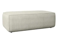 Vente-unique Poef-Poef Van Beige Ribfluweel Amelia