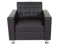 Vente-unique Fauteuil Met Holle Rugleuning-Pori Fauteuil, Koffie