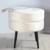 Venture Home Poef-Pot Poef O40Cm Velours Beige.