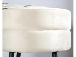 Venture Home Poef-Pot Poef O40Cm Velours Beige.