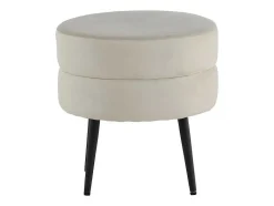 Venture Home Poef-Pot Poef O40Cm Velours Beige.