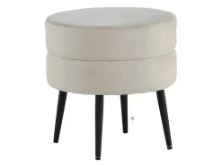 Venture Home Poef-Pot Poef O40Cm Velours Beige.
