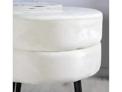 Venture Home Poef-Pot Poef O40Cm Velours Beige.