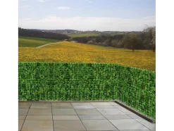 Vente-unique Afscherming En Omheining-Privacyscherm Balkon N77 Ii Blad, 500X100Cm Licht Blad