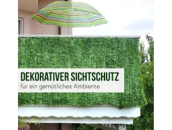 Vente-unique Afscherming En Omheining-Privacyscherm Balkon N77 Ii Blad, 500X100Cm Licht Blad