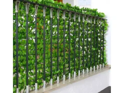 Vente-unique Afscherming En Omheining-Privacyscherm Balkon N77 Ii Blad, 500X100Cm Licht Blad
