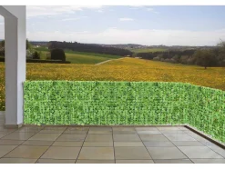 Vente-unique Afscherming En Omheining-Privacyscherm Balkon N77 Ii Blad, 500X100Cm Licht Blad