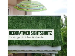 Vente-unique Afscherming En Omheining-Privacyscherm Balkon N77 Ii Blad, 500X150Cm Donker Blad