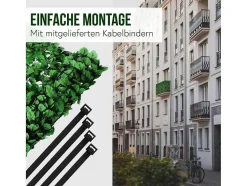 Vente-unique Afscherming En Omheining-Privacyscherm Balkon N77 Ii Blad, 300X100Cm Donker Blad