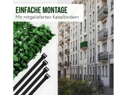 Vente-unique Afscherming En Omheining-Privacyscherm Balkon N77 Ii Blad, 300X100Cm Donker Blad