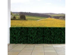 Vente-unique Afscherming En Omheining-Privacyscherm Balkon N77 Ii Blad, 300X100Cm Donker Blad