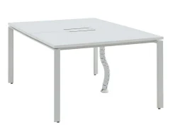 Workēa Kantoormeubilair-Professioneel Bureau Voor 2 Personen - Wit - L120 Cm - Downtown