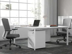 Workēa Kantoormeubilair-Professioneel Bureau Voor 2 Personen - Wit - L140 Cm - Downtown