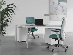 Workēa Kantoormeubilair-Professioneel Bureau Voor 2 Personen - Wit - L160 Cm - Downtown
