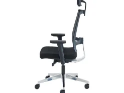 Workēa Bureaustoel-Professionele Ergonomische Bureaustoel - Met Hoofdsteun - Stof - Zwart - Wallstreet