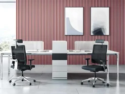 Workēa Bureaustoel-Professionele Ergonomische Bureaustoel - Met Hoofdsteun - Stof - Zwart - Wallstreet