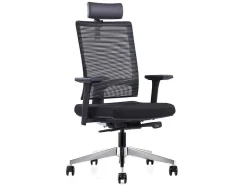 Workēa Bureaustoel-Professionele Ergonomische Bureaustoel - Met Hoofdsteun - Stof - Zwart - Wallstreet