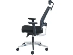Workēa Bureaustoel-Professionele Ergonomische Bureaustoel - Met Hoofdsteun - Stof - Zwart - Wallstreet