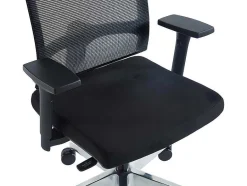 Workēa Bureaustoel-Professionele Ergonomische Bureaustoel - Met Hoofdsteun - Stof - Zwart - Wallstreet