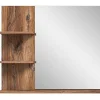 Vente-unique Accessoires & Spiegels-Ramon Spiegel Bad 80Cm 3 Planken Grijs,Eik Decor.