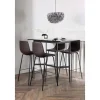 Vente-unique Barmeubel-Rax Barmeubelset Bartafel Zwart En 4 Alexi Barstoelen Bruin.
