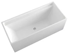 Shower & Design Vrijstaand Bad-Rechthoekig Eilandbad - 280 L - 170 X 75 X 60 Cm - Wit - Acryl - Aspius