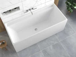 Shower & Design Vrijstaand Bad-Rechthoekig Eilandbad - 280 L - 170 X 75 X 60 Cm - Wit - Acryl - Aspius