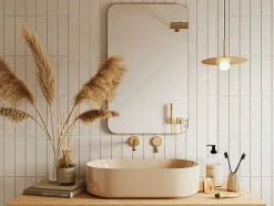 OZAIA Accessoires & Spiegels-Rechthoekige Badkamerspiegel Met Gouden Contour - 50 X 80 Cm - Demetria