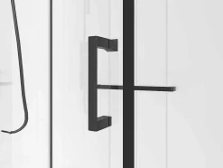 Shower & Design Douchecabine-Rechthoekige Douchecabine Omkeerbare Plaatsingsrichting - Matzwart - L110 X B80 X H225 Cm Zodani