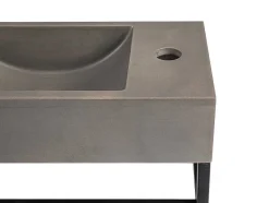 Shower & Design Muurkast Badkamer-Rechthoekige Hangende Wastafel Met Drager - L40 X B22 Cm - Uchami