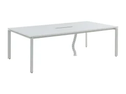 Workēa Kantoormeubilair-Rechthoekige Vergadertafel - 6 Personen - Wit - L240 Cm - Downtown