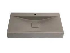 Shower & Design Wastafel-Rechthoekige Wastafel Om Te Plaatsen Van Beton - L80 X B48 Cm - Serov
