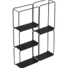 Vente-unique Boekenkast & Vitrine-Rek - 5 Plankjes - Metaal - Zwart - Asunta