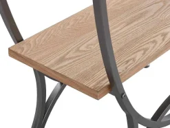 Vente-unique Boekenkast & Vitrine-Rek Met 3 Legplanken In Mdf En Metaal - Houtlook En Zwart - Lolana