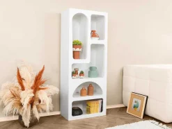 Vente-unique Boekenkast & Vitrine-Rek Met 5 Nissen - Wit - Luela