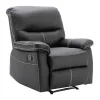 Vente-unique Relaxfauteuil-Relaxfauteuil Canby - Kunstleer - Zwart