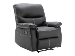 Vente-unique Relaxfauteuil-Relaxfauteuil Canby - Kunstleer - Zwart