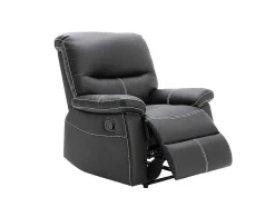 Vente-unique Relaxfauteuil-Relaxfauteuil Canby - Kunstleer - Zwart