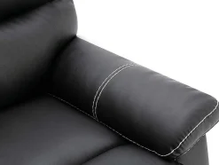 Vente-unique Relaxfauteuil-Relaxfauteuil Canby - Kunstleer - Zwart