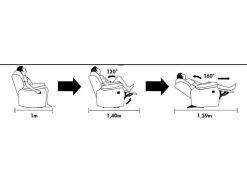 Vente-unique Relaxfauteuil-Relaxfauteuil Evasion Van Leer - Bruin