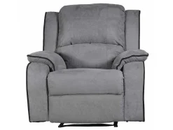 Vente-unique Relaxfauteuil-Relaxfauteuil Microvezel Hernani - Grijs