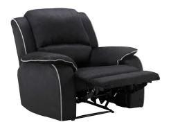 Vente-unique Relaxfauteuil-Relaxfauteuil Microvezel Hernani - Zwart