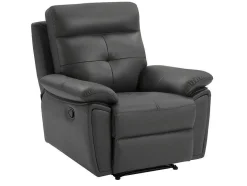 Vente-unique Relaxfauteuil-Relaxfauteuil Van Grijs Leer Vineta